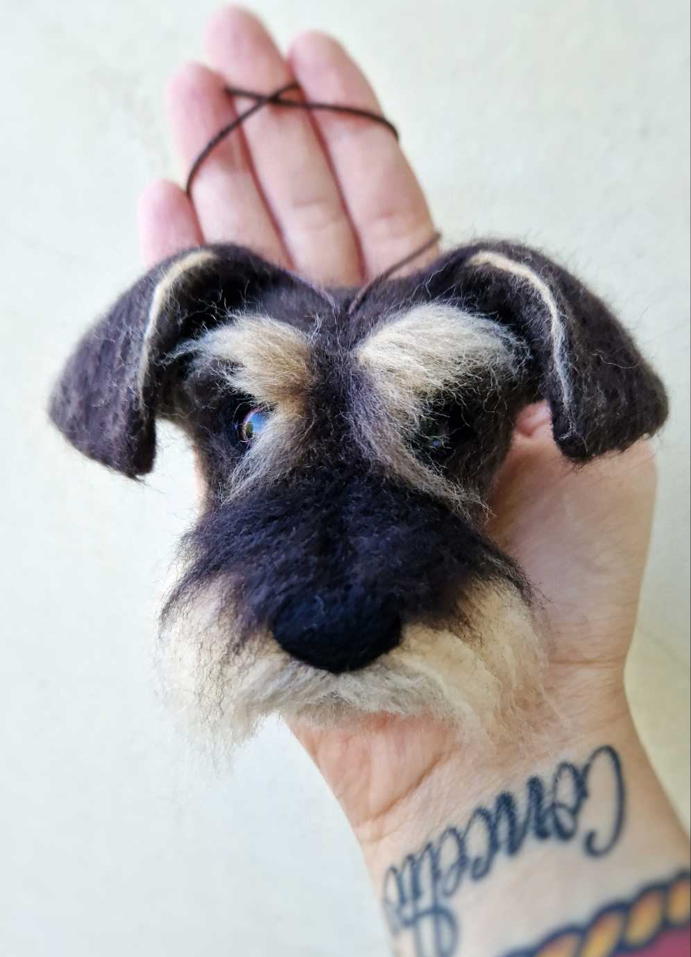 Custom 3D Needle Felted Pet Portrait Head Dog Replica Memorial Ornament